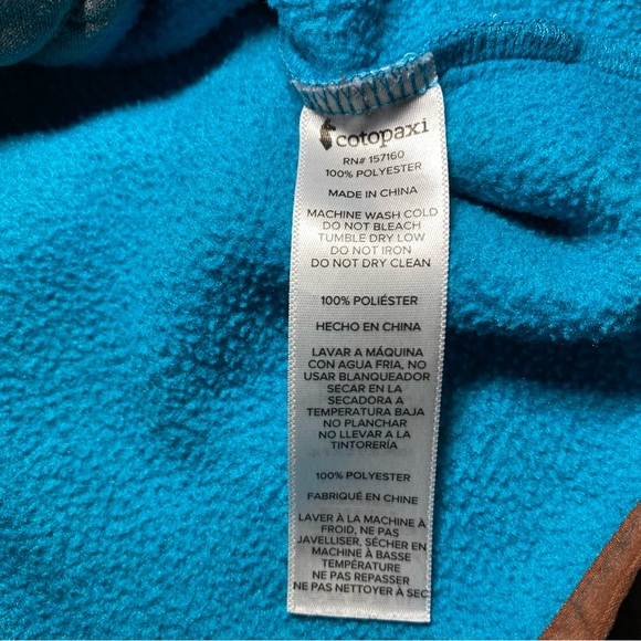 Cotopaxi Teca Fleece Pullover Mens Small Blue Textured 1/4 T Snap Sweater - Picture 4 of 6